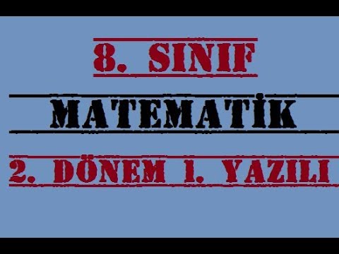 8 Sinif Matematik 2 Donem 1 Yazili Sorulari Ve Cozumleri 2018