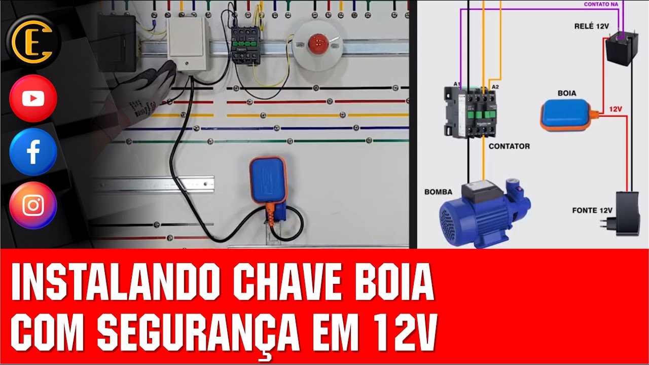 COMO INSTALAR BOIA ELÉTRICA (CHAVE BOIA) COM SEGURANÇA UTILIZANDO UM RELÉ 12V?