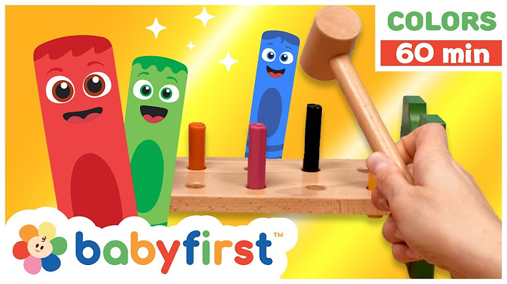 Toddler Learning Video | COLOR CREW MAGIC - Pounding Pegs & Cat Pencil Holder + | DIY | BabyFirst TV
