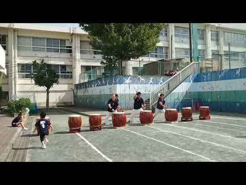 OWD和太鼓　2023.10.14第45回大楠幼稚園運動会　新・山彦