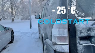 Mitsubishi Shogun / Pajero Gen 4 -25°C Cold start. 3.2 DI-D 4M41
