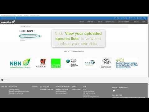 NBN Atlas - Setting Up & Using Your Account