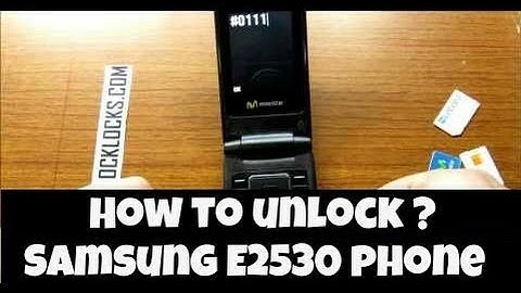 How To Unlock Samsung E2530 by Code Network from UnlockLocks.COM