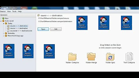 File and Folder compare using Beyond Compare Software