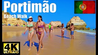 🇵🇹🏖Praia Do Três Castelos Beach Walk 4K, Algarve Portugal.