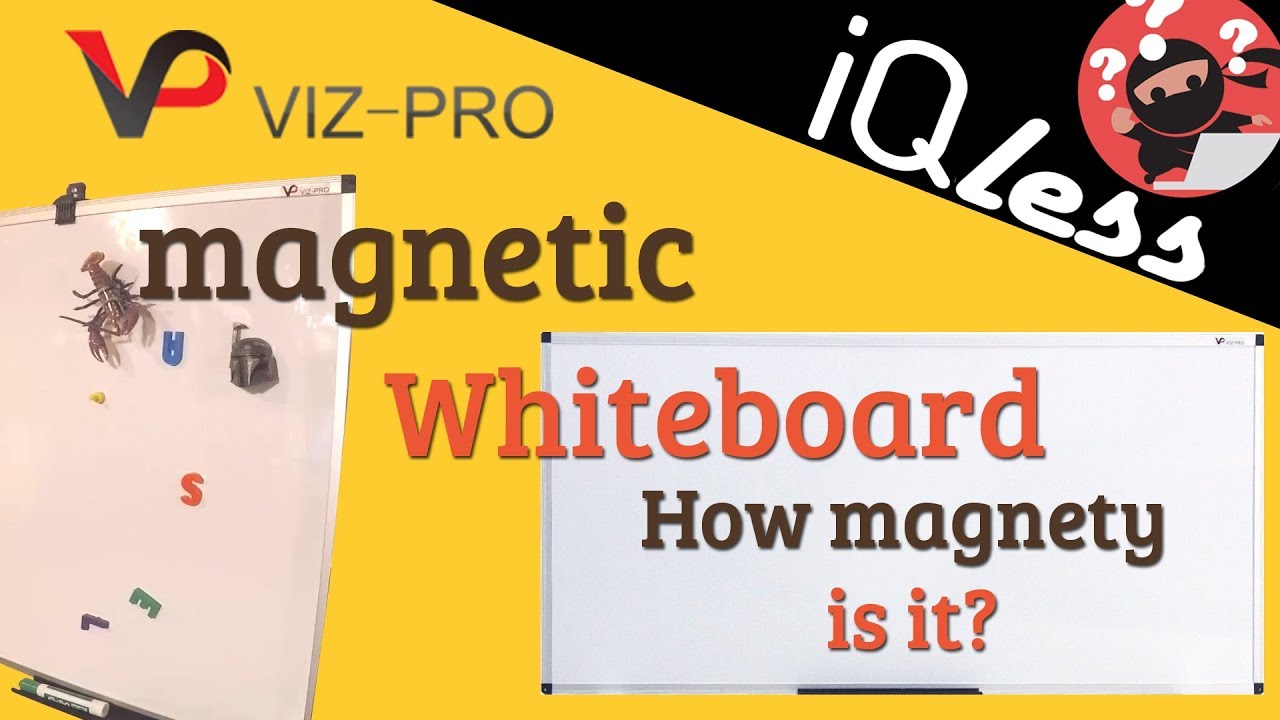 VIZ-PRO Magnetic Dry Erase Board White Board 48 x 32 Aluminium Frame
