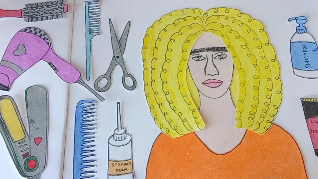 [👑paper diy👑] POTONG RAMBUT 💇 mainan kertas - YouTube