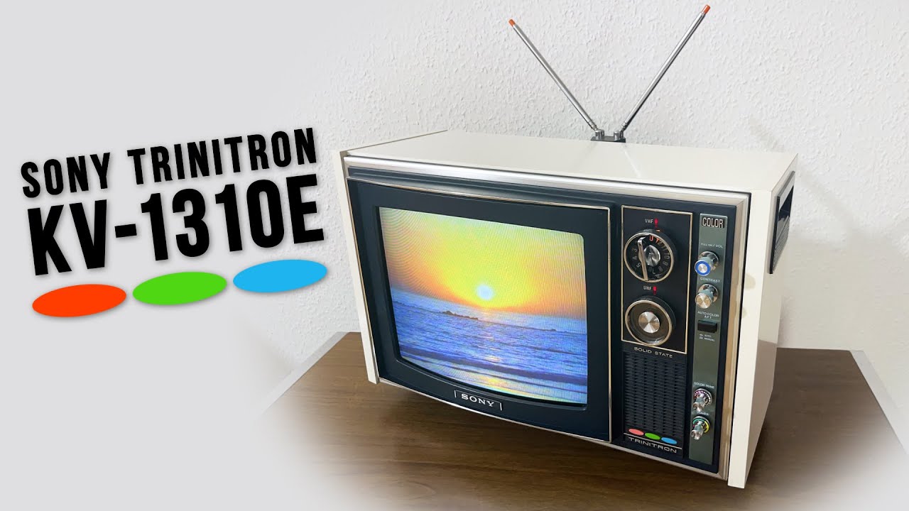 Sony Trinitron KV1310E (White) 70s Portable Color CRT TV vintagetv