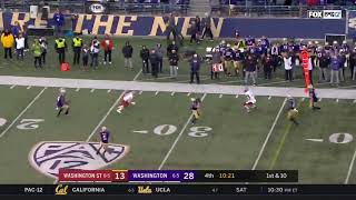 FB: Trent McDuffie Interception (4Q - UW 28, WSU 13)