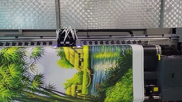 Máy in tranh 3D, tranh lụa I Máy in UV cuộn khổ 3m2 đầu phun i3200 | Giá 2xx triệu #mayinuv