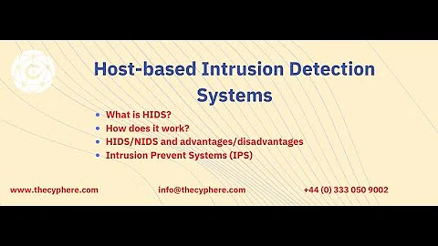 Host based Intrusion Detection System and its advantages/disadvantages | HIDS vs NIDS | HIDS vs HIPS