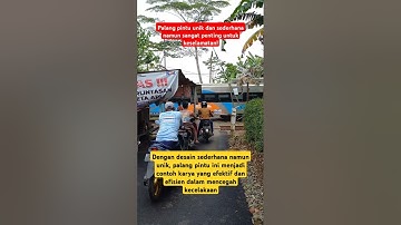 Palang pintu unik dan sederhana namun sangat penting untuk keselamatan! #angkutandarat #keretaapi