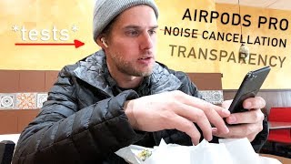 AIRPODS PRO Noise Cancelling Tests! (Indoor & Outdoor)