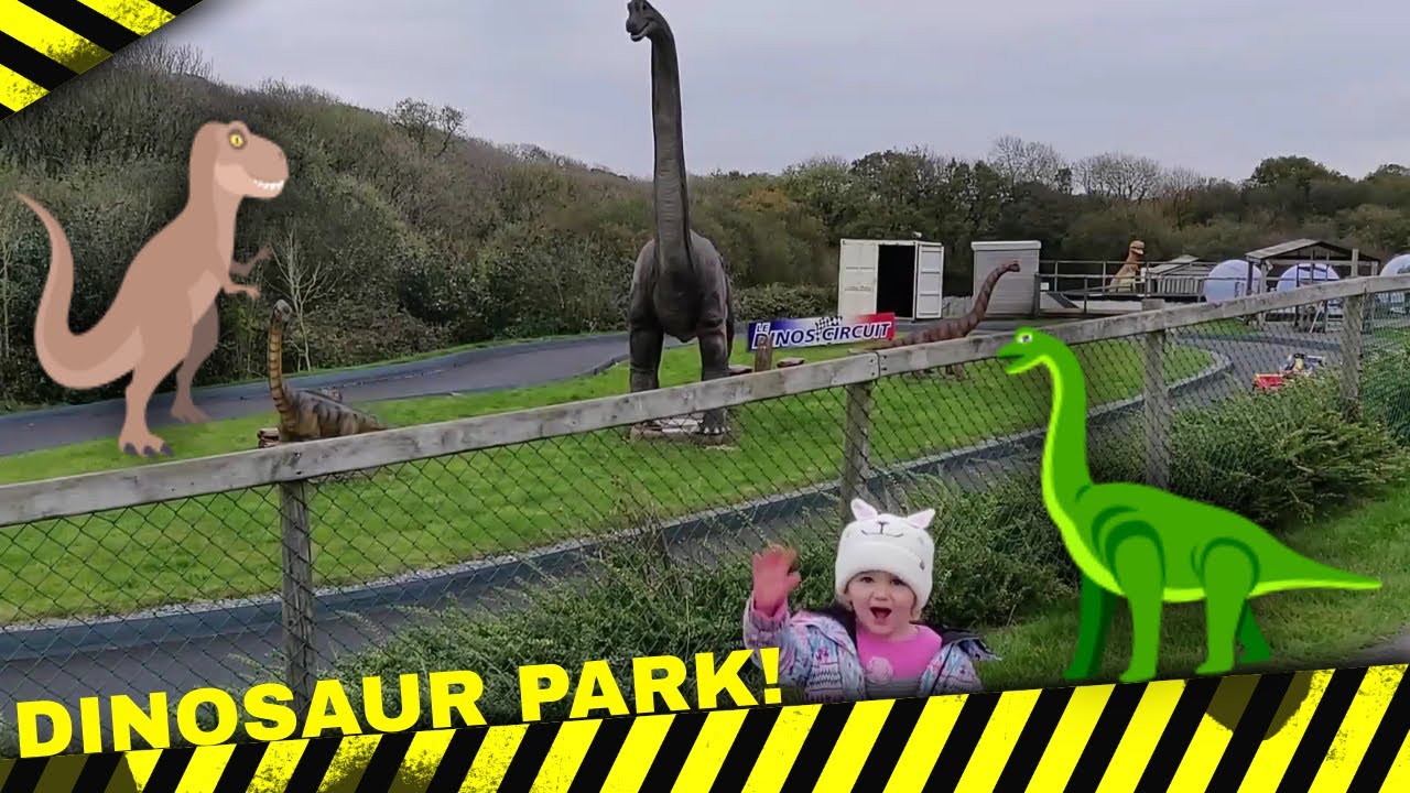 DINOSAUR THEME PARK Rides ADVENTURE Tenby Curly Chloe YouTube