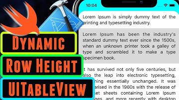 Dynamic RowHeight UITableView (Swift 4.1 / Xcode 9.3)