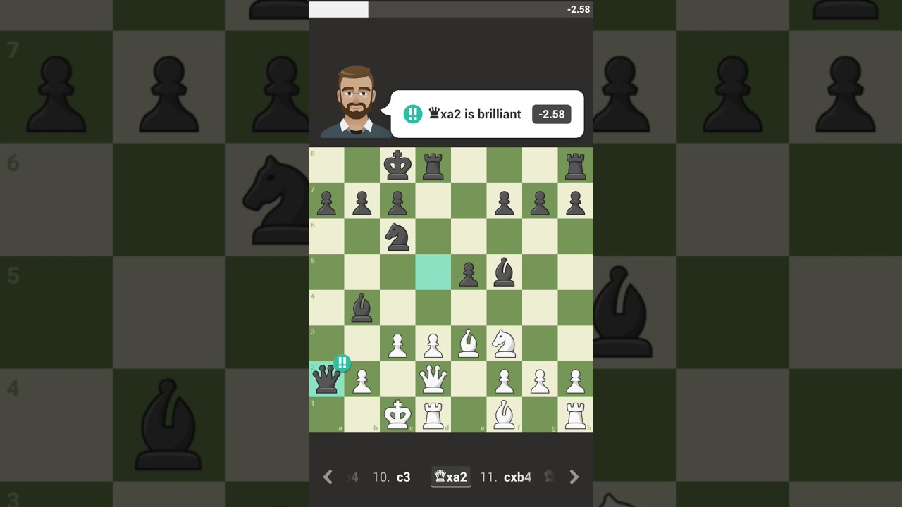 My opponent made a brilliant move but still lost 