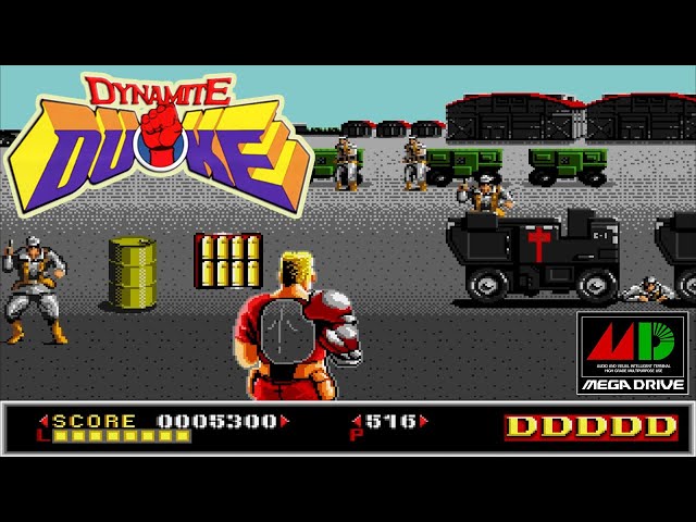 MD ダイナマイトデューク / Dynamite Duke - Full Game - YouTube