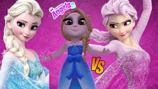 My Talking Angela 2 | Frozen | Blue vs Pink Elsa ❄️cosplay