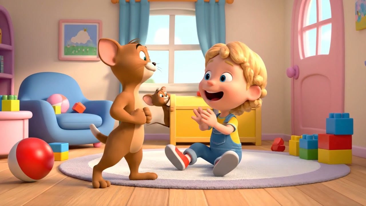 Tom y Jerry Persiguieron una Pelota que Rodaba | Rimas Infantiles y Canciones para Niños