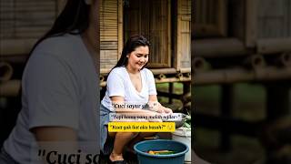 Janda Desa Gemoy Cuci Sayur Eh Kok Basah Semua?