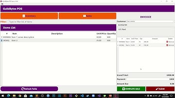 Python PyQt5 Point-of-Sale + Inventory Application