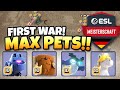 PRO PLAYERS USE MAX PETS IN FIRST ALL TH14 WAR | Clash of Clans eSports