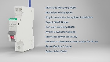Miniature RCBO Features and Benefits | Crabtree
