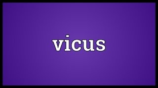 Vicus Meaning