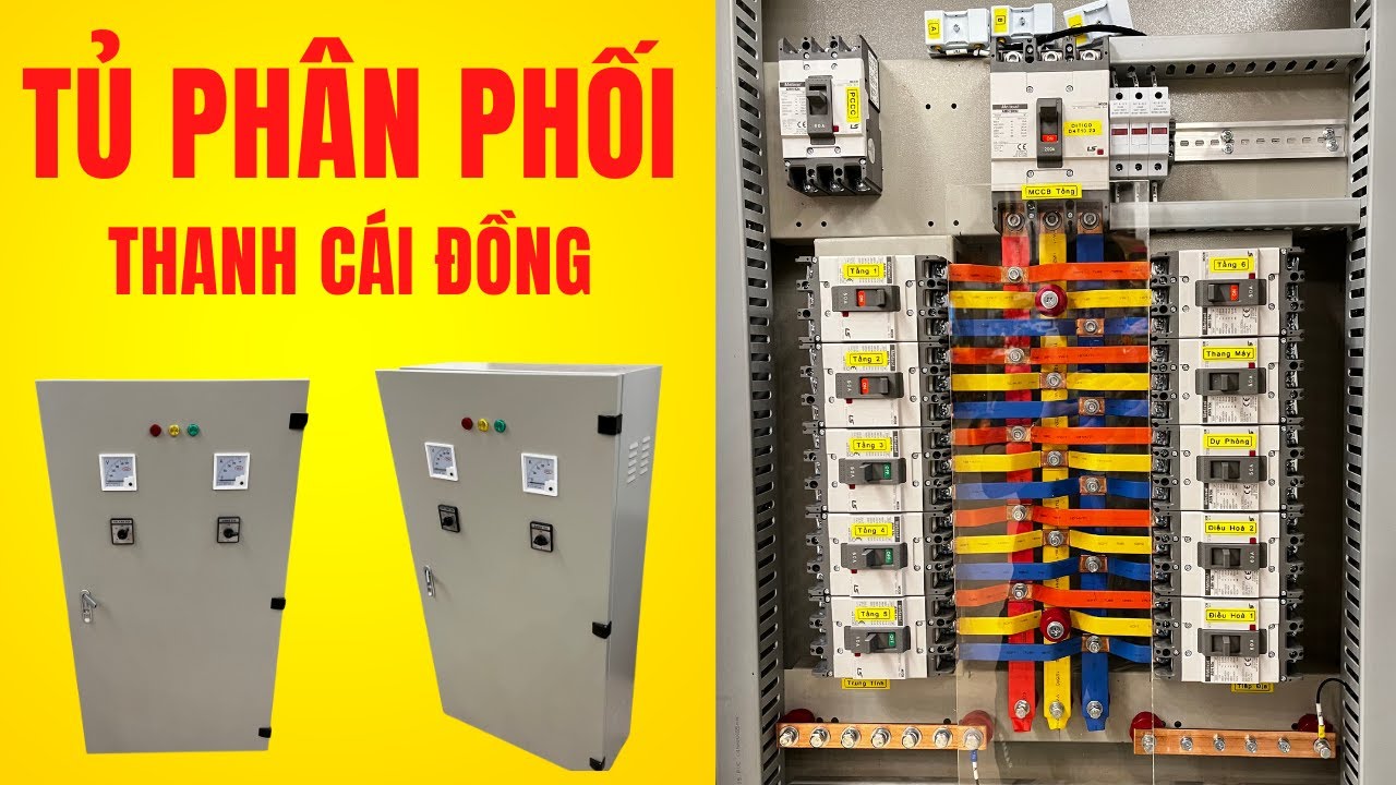 Tủ điện phân phối dùng thanh cái đồng bus bar toàn bộ MCCB LS chính ...