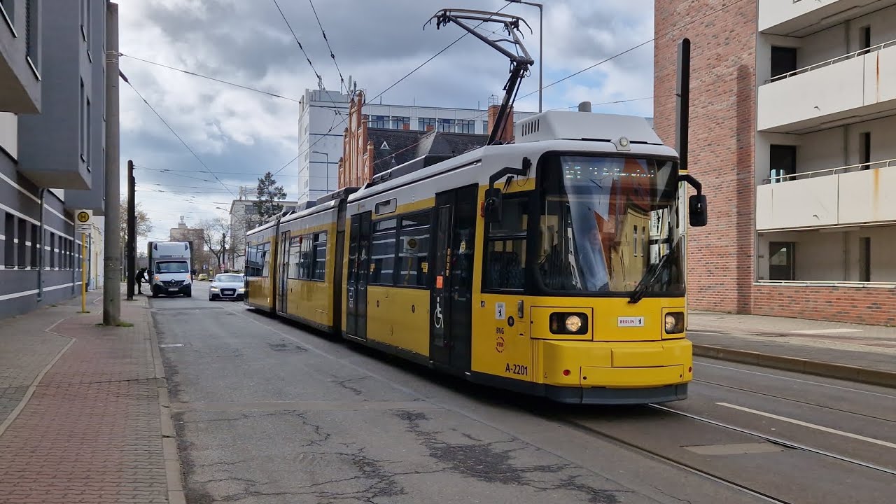 Straßenbahn Berlin | Mitfahrt in der 61 von Betriebshof Köpenick bis S Adlershof im GTZO.1 2201-B