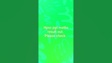 HPSC pgt maths result. #hpsc #maths #result