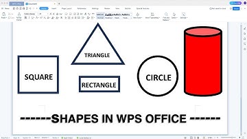 How To Insert Shapes In WPS Office