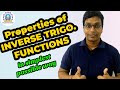 Properties of Inverse Trigonometric functions class 12.
