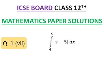 Solution to Q1(vii) of Mathematics Paper of ISC Class 12th Board Exam 2020 held on 11 Mar 2020