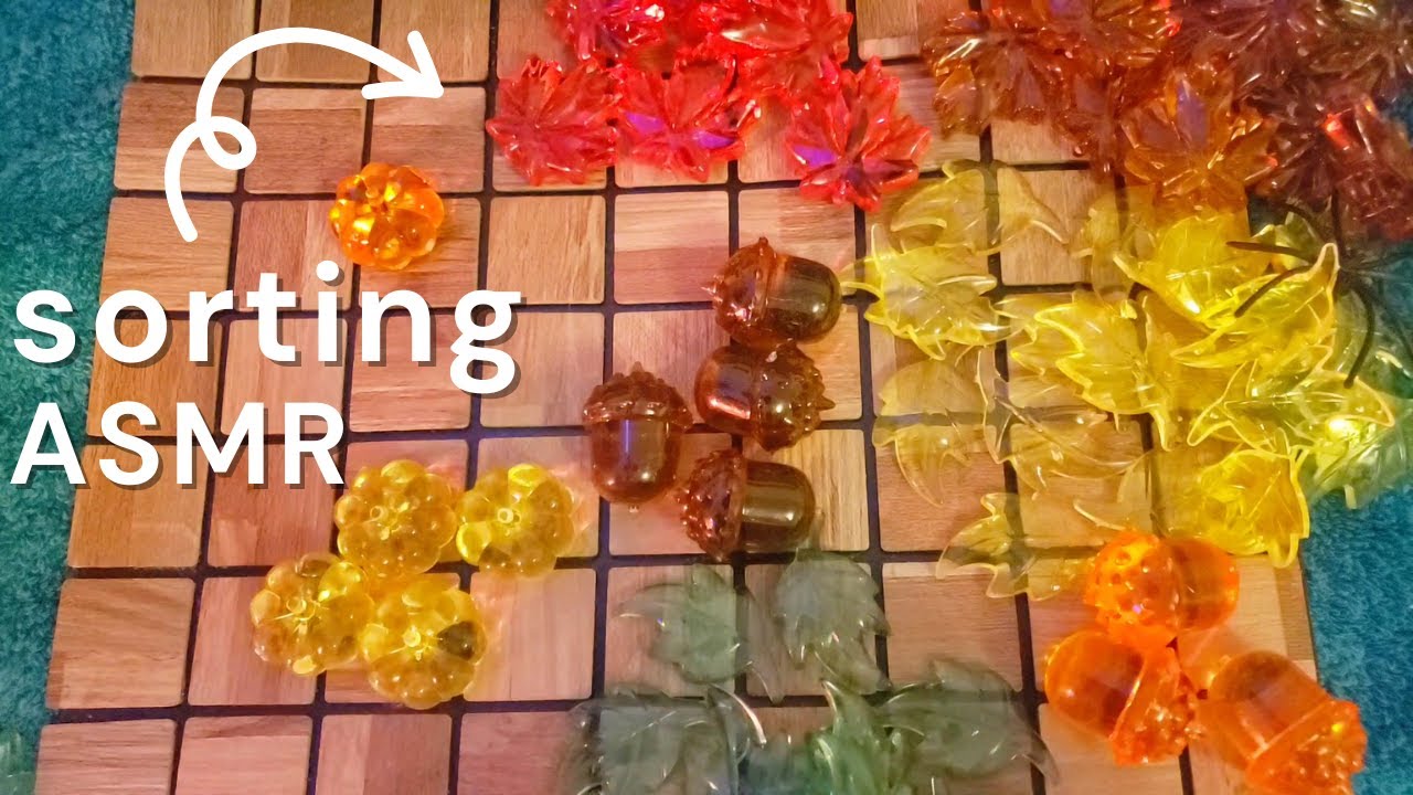 Sorting Objects ASMR , Fall Triggers , Long Nail Tapping , Whispering ASMR