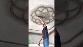 pop ceiling fan design | pop circle design marking full process for bedroom #homedecor #shorts