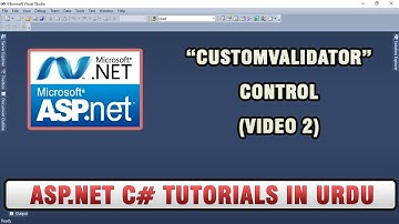 ASP NET C# Tutorial In Urdu - "CustomValidator" Control (Video 2)