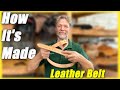 Making A Leather Belt Super Simple With Andrews Custom Leather // How It's Made