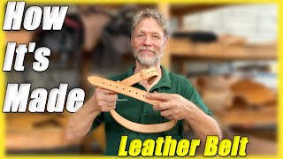Making A Leather Belt Super Simple With Andrews Custom Leather // How It's Made