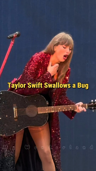 Taylor Swift Swallows a Bug Onstage, Proof She Doesn't Lip-Sync! #taylorswift #shorts