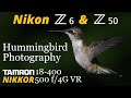 Nikon Z6 & Z50 • Hummingbird Photography with Tamron 18-400 & NIKKOR 500 f/4G VR