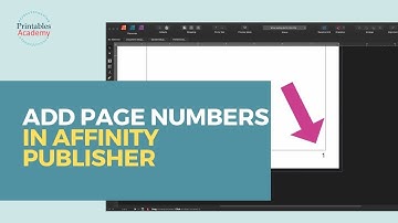 Automatic Page Numbering - Affinity Publisher