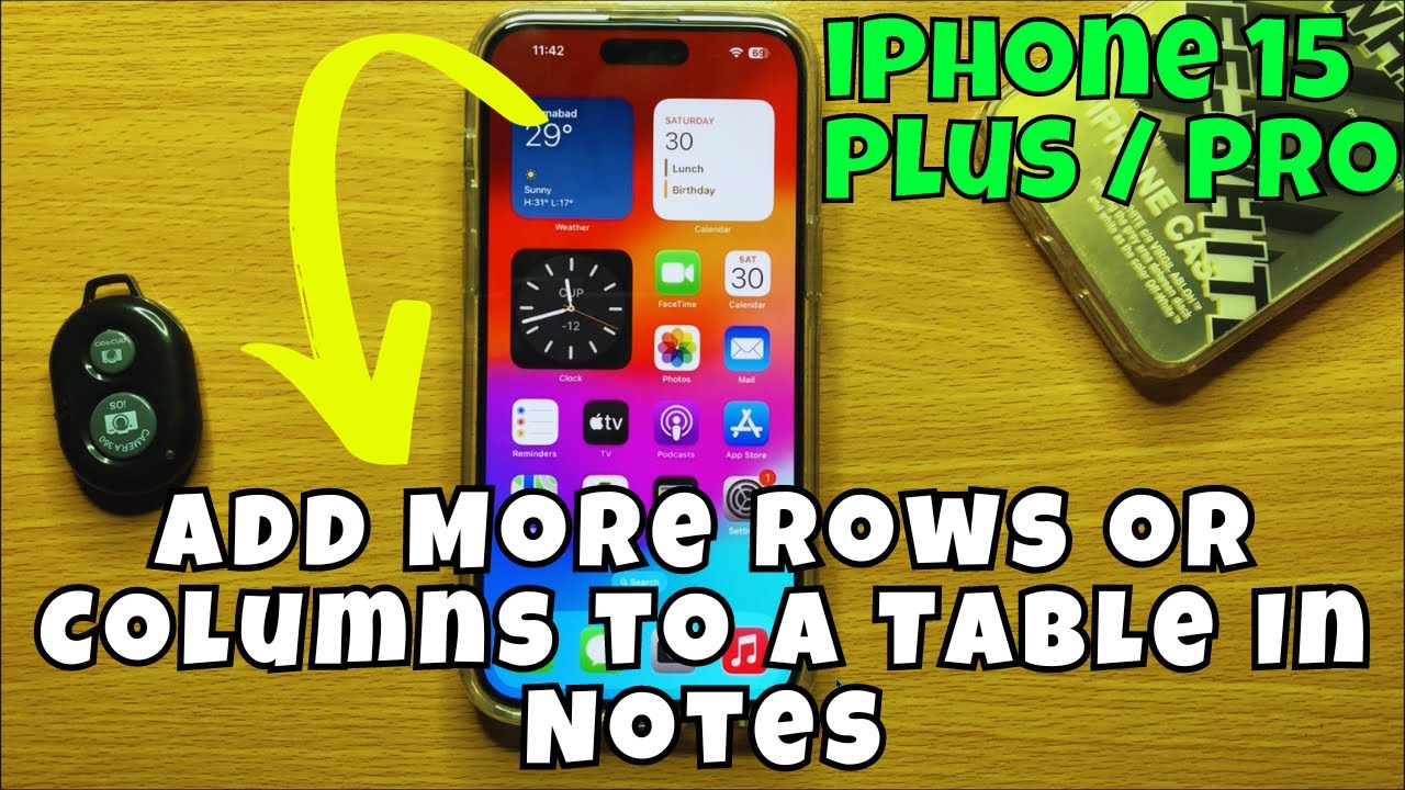 iPhone 15 / Plus / Pro Add More Rows or Columns to a Table In Notes ...