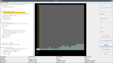 Quicksort with 30 elements (randomly ordered, 4 distinct values)