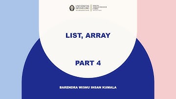 Algoritma & Pemrograman dengan Scratch dan Python, Part 4 (List, Array)