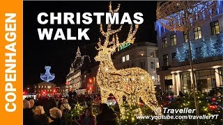 CHRISTMAS WALK in Copenhagen - Christmas Decorations & Markets in Copenhagen - Denmark Travel video