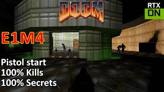 DOOM Ray Traced | E1M4 Command Control | Ultra-Violence | Pistol Start, 100% Kills, 100% Secrets
