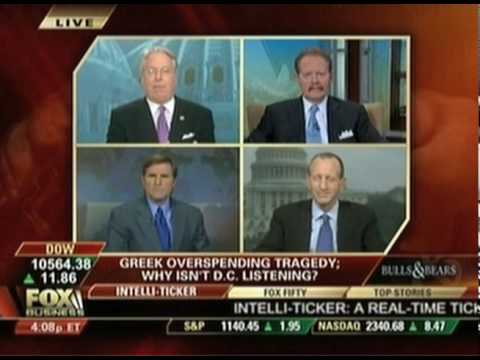 The GOP is deathly afraid that the United States could soon be facing a problem like the one in Greece, where the country is teetering on the brink of bankruptcy. They're actually correct - only because nothing has been done to reign in banks like Goldman Sachs who actually caused the meltdown in Greece. Mike Papantonio appears on Fox Business's Bulls and Bears to set the record straight.