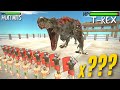 How many Humans need to Defeat T-REX - Arena Tournament | Animal Revolt Battle Simulator ARBS