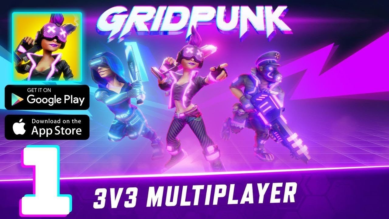 ⚡ Gridpunk – Battle Royale 3v3 PvP | Shooter multijoueur intense (Android & iOS)
